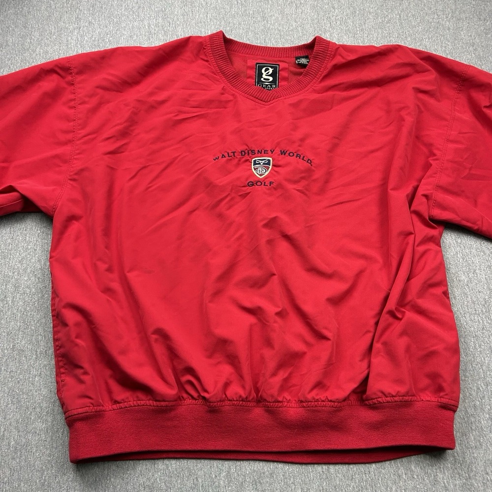 Walt Disney World Golf Pullover Windbreaker Mens XXL‎ Red Water Wind Resistant - Picture 3 of 16
